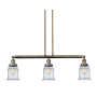 Innovations Lighting Canton 3 Light 39" Wide Linear Chandelier Brushed Brass / Seedy