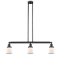 Innovations Lighting Small Canton 3 Light 39" Wide Linear Chandelier Matte Black / Matte White