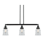 Innovations Lighting Canton 3 Light 39" Wide Linear Chandelier Matte Black / Seedy