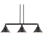 Innovations Lighting Briarcliff 3 Light 43" Wide Linear Chandelier Matte Black / Matte Black