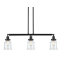 Innovations Lighting Canton 3 Light 39" Wide Linear Chandelier Oil Rubbed Bronze / Clear