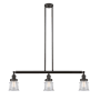 Innovations Lighting Small Canton 3 Light 39" Wide Linear Chandelier Oil Rubbed Bronze / Clear