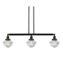 Innovations Lighting Small Oxford 3 Light 40" Wide Linear Chandelier Oil Rubbed Bronze / Clear