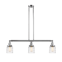 Innovations Lighting Bell 3 Light 38" Wide Linear Pendant Polished Chrome / Deco Swirl