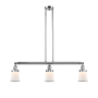 Innovations Lighting Small Canton 3 Light 39" Wide Linear Chandelier Polished Chrome / Matte White