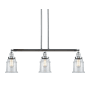 Innovations Lighting Canton 3 Light 39" Wide Linear Chandelier Polished Chrome / Clear