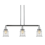 Innovations Lighting Canton 3 Light 39" Wide Linear Chandelier Polished Chrome / Seedy