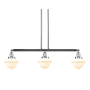 Innovations Lighting Small Oxford 3 Light 40" Wide Linear Chandelier Polished Chrome / Matte White Cased