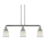 Innovations Lighting Canton 3 Light 39" Wide Linear Chandelier Polished Nickel / Seedy