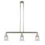 Innovations Lighting Small Canton 3 Light 39" Wide Linear Chandelier Polished Nickel / Seedy