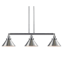 Innovations Lighting Briarcliff 3 Light 43" Wide Linear Chandelier Brushed Satin Nickel / Brushed Satin Nickel