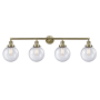 Innovations Lighting Beacon 4 Light 44" Wide Vanity Light Antique Brass / Seedy