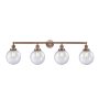 Innovations Lighting Beacon 4 Light 44" Wide Vanity Light Antique Copper / Seedy
