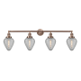 Innovations Lighting Geneseo 4 Light 43" Wide Bathroom Vanity Light Antique Copper / Clear Crackle