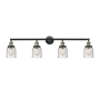 Innovations Lighting Bell 4 Light 42" Wide Commercial Vanity Light Black Antique Brass / Seedy