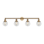 Innovations Lighting Beacon 4 Light 42" Wide Vanity Light Brushed Brass / Clear