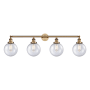 Innovations Lighting Beacon 4 Light 44" Wide Vanity Light Brushed Brass / Seedy