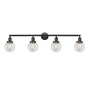 Innovations Lighting Beacon 4 Light 42" Wide Vanity Light Matte Black / Clear