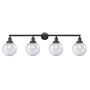 Innovations Lighting Beacon 4 Light 44" Wide Vanity Light Matte Black / Seedy