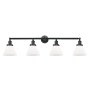 Innovations Lighting Cone 4 Light 44" Wide Vanity Light Matte Black / Matte White