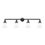 Innovations Lighting Cone 4 Light 42" Wide Vanity Light Matte Black / Matte White