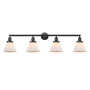 Innovations Lighting Cone 4 Light 44" Wide Commercial Vanity Light Oil Rubbed Bronze / Matte White