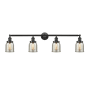 Innovations Lighting Bell 4 Light 42" Wide Commercial Vanity Light Oil Rubbed Bronze / Silver Plated Mercury