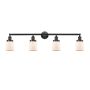 Innovations Lighting Bell 4 Light 42" Wide Commercial Vanity Light Oil Rubbed Bronze / Matte White