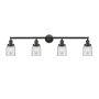 Innovations Lighting Bell 4 Light 42" Wide Commercial Vanity Light Oil Rubbed Bronze / Clear