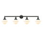 Innovations Lighting Small Oxford 4 Light 46" Wide Bathroom Vanity Light Oil Rubbed Bronze / Matte White