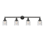 Innovations Lighting Bell 4 Light 42" Wide Commercial Vanity Light Oil Rubbed Bronze / Seedy