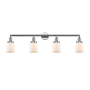 Innovations Lighting Bell 4 Light 42" Wide Commercial Vanity Light Polished Chrome / Matte White