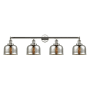 Innovations Lighting Bell 4 Light 45" Wide Vanity Light Polished Nickel / Silver Plated Mercury