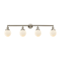 Innovations Lighting Beacon 4 Light 42" Wide Vanity Light Brushed Satin Nickel / Matte White