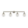 Innovations Lighting Beacon 4 Light 42" Wide Vanity Light Brushed Satin Nickel / Clear