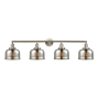 Innovations Lighting Bell 4 Light 45" Wide Vanity Light Brushed Satin Nickel / Silver Plated Mercury