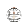 Innovations Lighting Lake Placid 16" Wide Cage Pendant with Shade Antique Copper / Matte Black