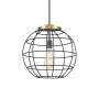 Innovations Lighting Lake Placid 16" Wide Cage Pendant with Shade Black Antique Brass / Matte Black