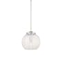 Innovations Lighting White Mouchette 14" Wide Suspension Pendant Brushed Satin Nickel