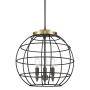 Innovations Lighting Lake Placid 3 Light 16" Wide Cage Pendant Black Antique Brass / Matte Black