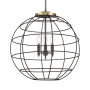 Innovations Lighting Lake Placid 3 Light 22" Wide Cage Pendant Black Antique Brass / Matte Black