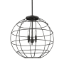 Innovations Lighting Lake Placid 3 Light 22" Wide Cage Pendant Matte Black / Matte Black