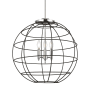 Innovations Lighting Lake Placid 3 Light 22" Wide Cage Pendant Polished Chrome / Matte Black