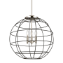 Innovations Lighting Lake Placid 3 Light 22" Wide Cage Pendant Polished Nickel / Matte Black