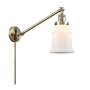 Innovations Lighting Canton Single Light 25" Tall Bathroom Sconce Antique Brass / Matte White