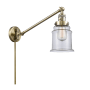 Innovations Lighting Canton Single Light 25" Tall Bathroom Sconce Antique Brass / Clear
