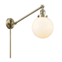 Innovations Lighting Beacon Single Light 8" Wide Wall Sconce / Pendant Antique Brass / Matte White