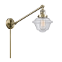 Innovations Lighting Small Oxford Single Light 25" Tall Hardwired or Plug-In Wall Sconce / Pendant Antique Brass / Seedy