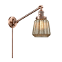 Innovations Lighting Chatham Single Light 25" Tall Hardwired or Plug-In Wall Sconce / Pendant Antique Copper / Mercury Plated