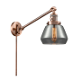 Innovations Lighting Fulton Single Light 25" Tall Hardwired or Plug-In Wall Sconce / Pendant Antique Copper / Plated Smoked
